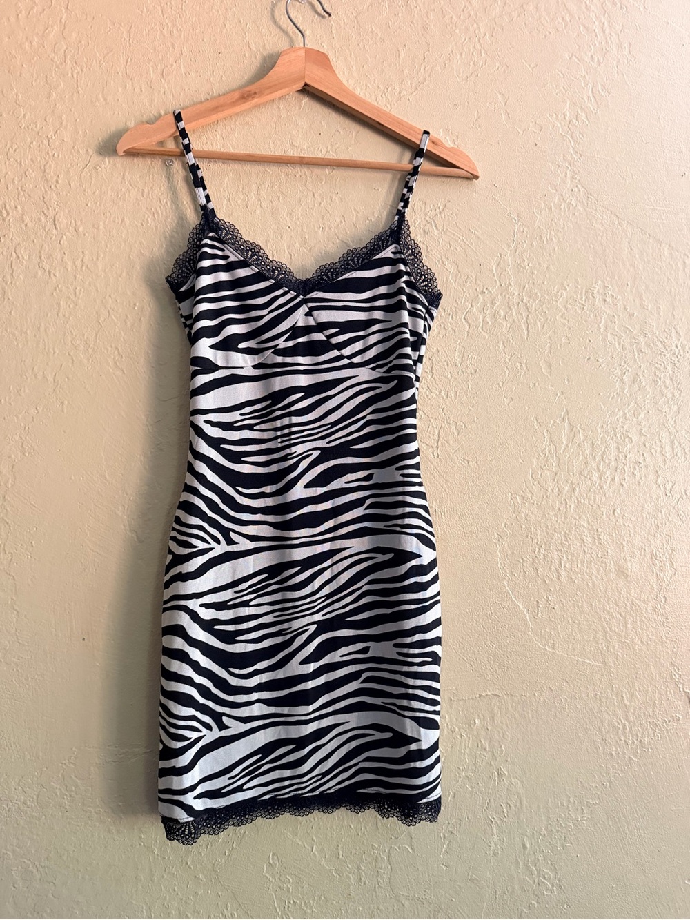 Full Tilt Black and White Zebra Slip Dress